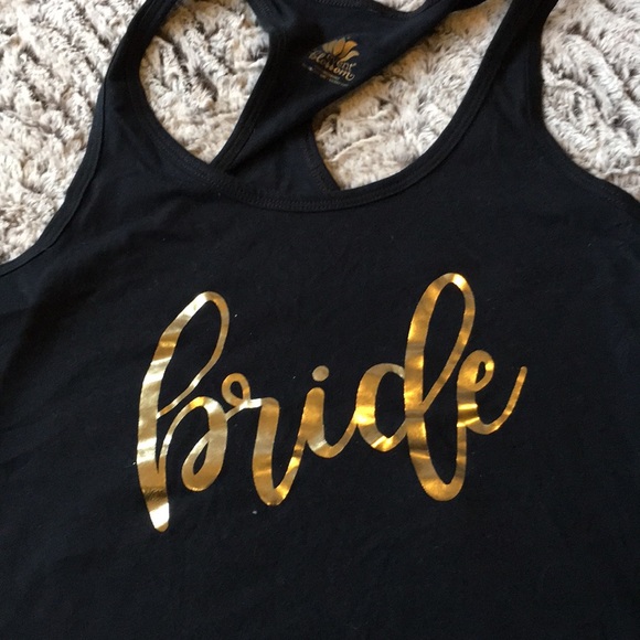 Bride Tank- black and gold - Picture 2 of 3